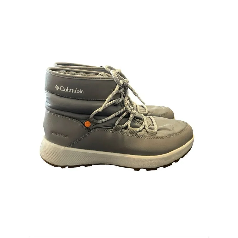 Columbia Womens Gray Winter Trail Omni-Heat Sneaker Boots Size 10.5